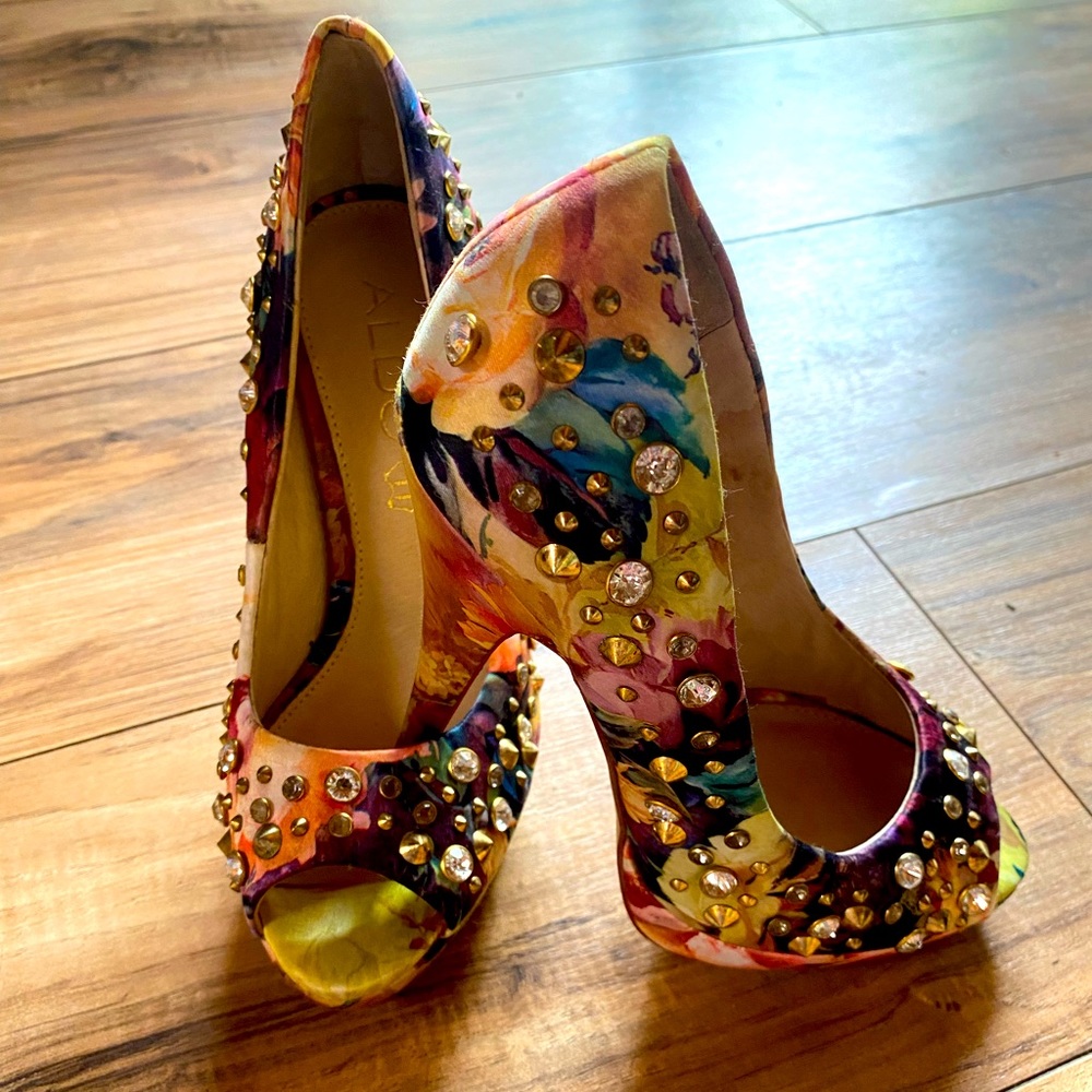 Aldo embellished heels